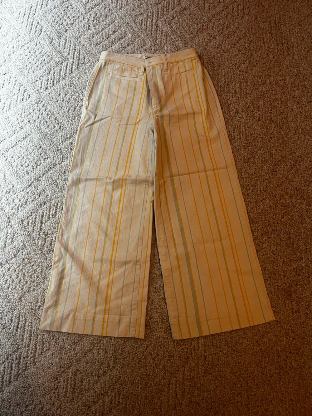 Madewell Striped Wide Leg Trousers